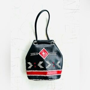 Vintage 1970’s Handwoven Leather Shoulder Bag